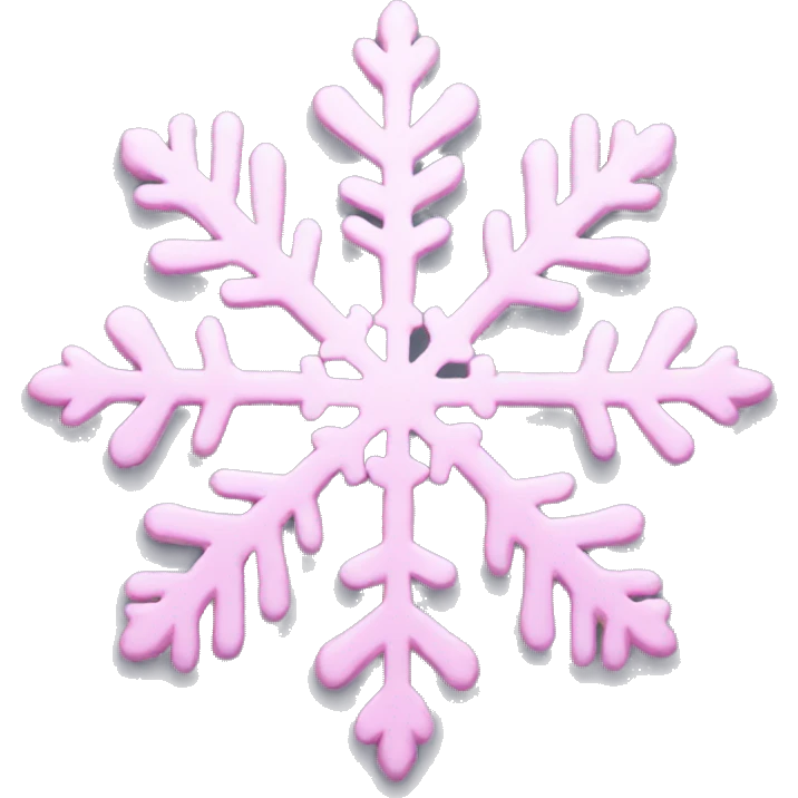 pastel pink snowflake  emoji