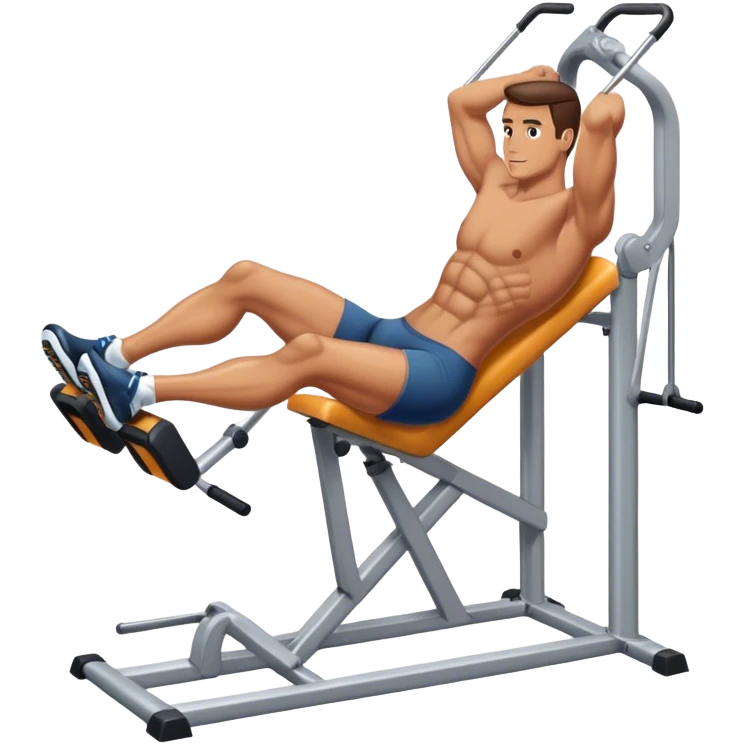guy leg-extension machine emoji