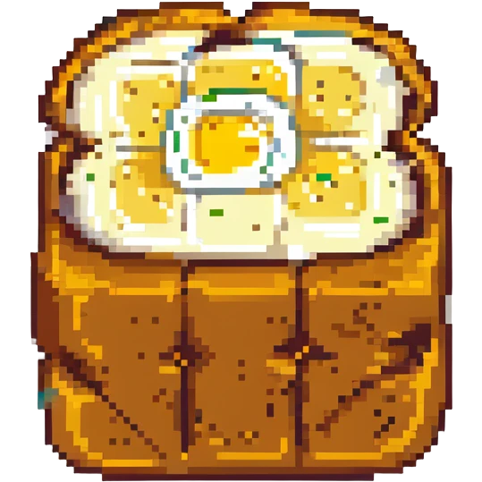 a piece of bread with mayonnaise emoji