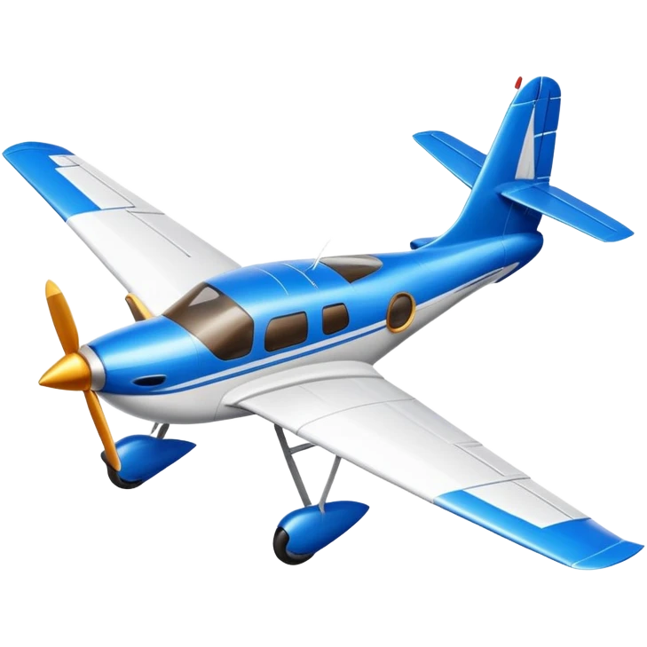 A small propeller airplane with wings and tail but with a realistic goose head at the front instead of a cockpit emoji