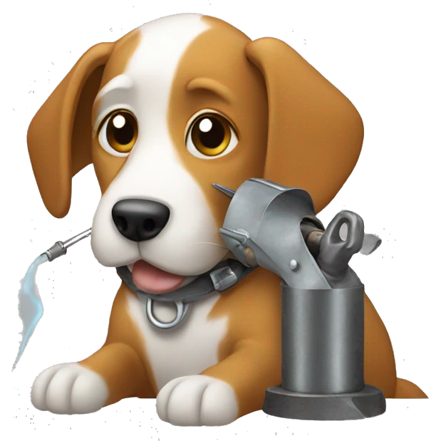 Dog welding  emoji