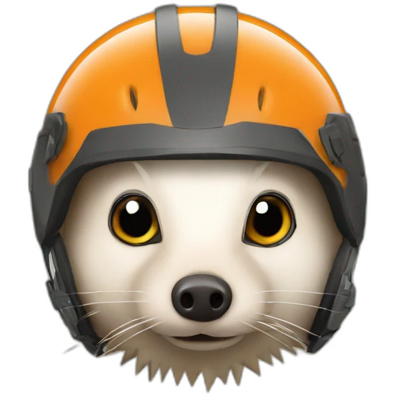 Hedgehog in the helmet emoji