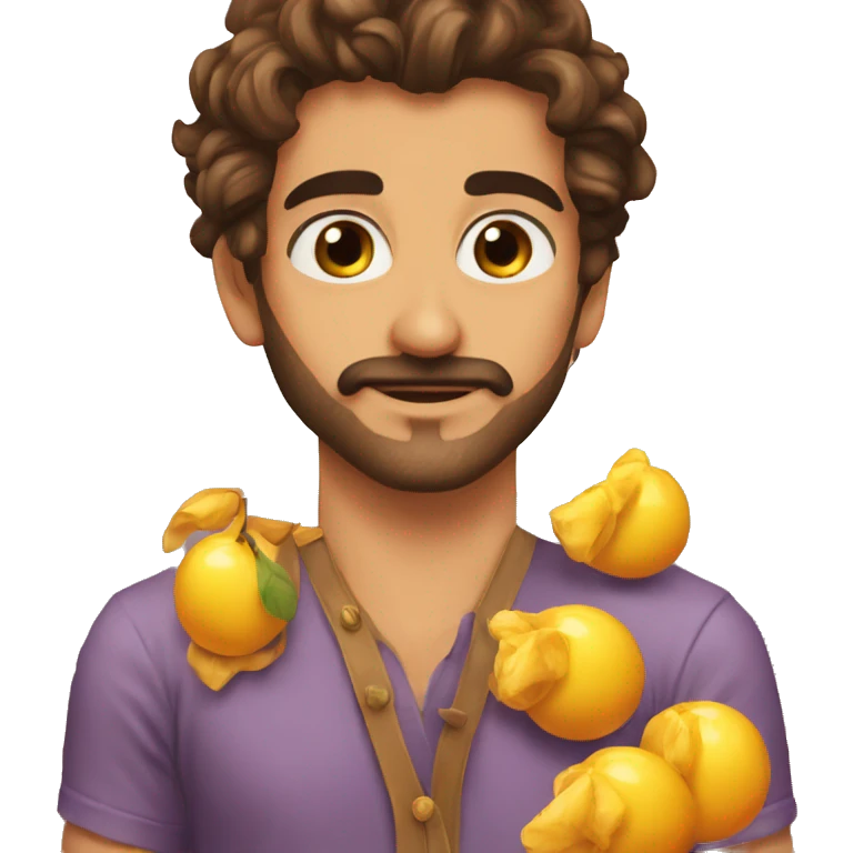 طفل ذو شعر كبير emoji