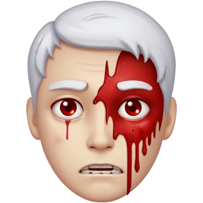 A pail white bloody character emoji