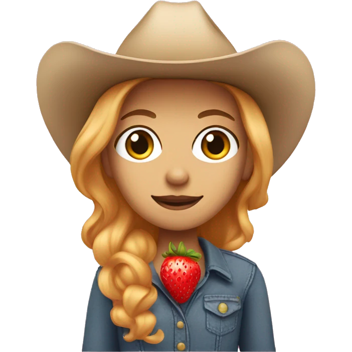pink cowgirl with strawberry blonde hair emoji