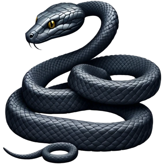 Black viper snake emoji