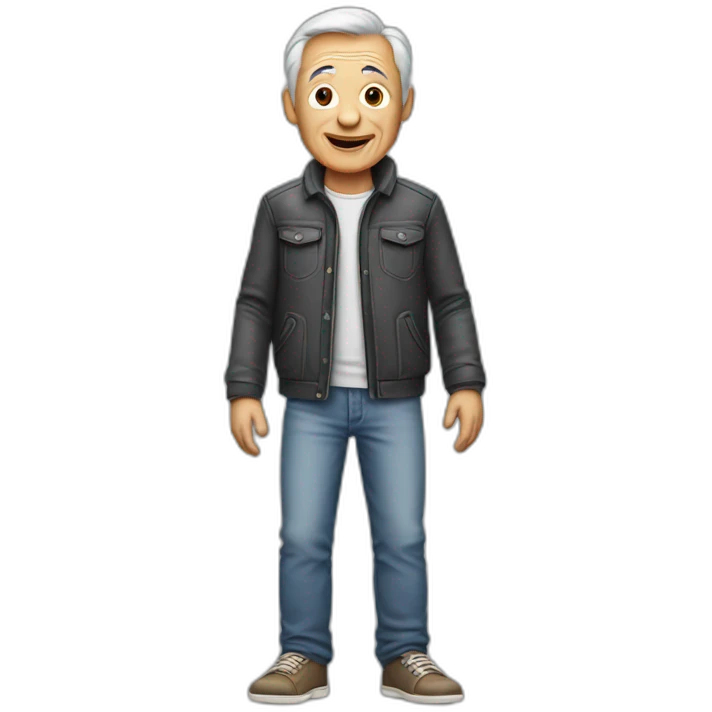 Old man wearing skinny jeans emoji