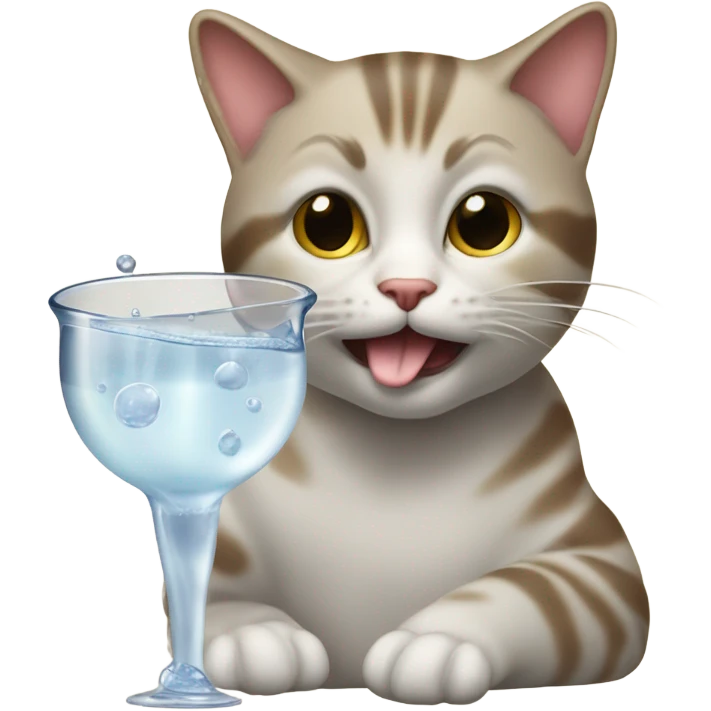cat drinking tris emoji