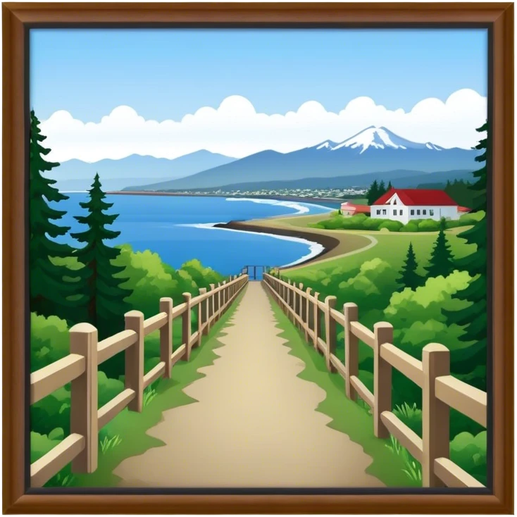Port Angeles Washington town and walking trail emoji