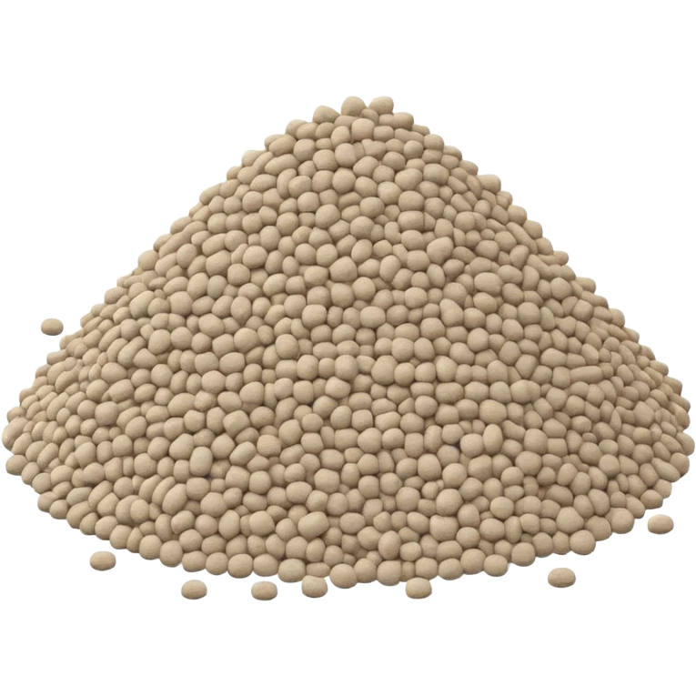 a pile of cat litter (white) emoji
