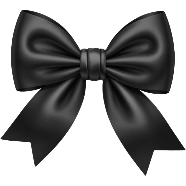 
Cute Black bow emoji