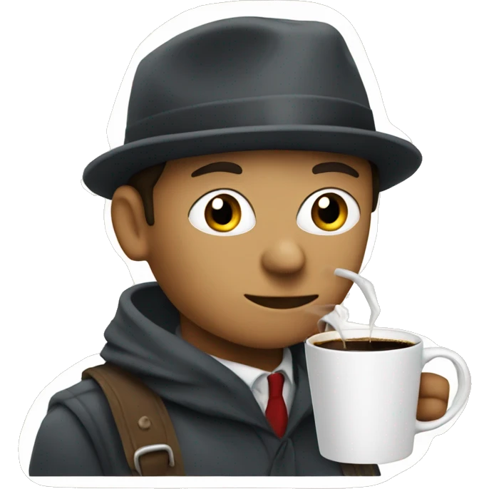 london with a person drinking coffe emoji