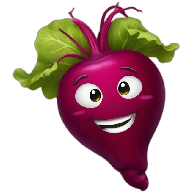 cute smiling beetroot face emoji