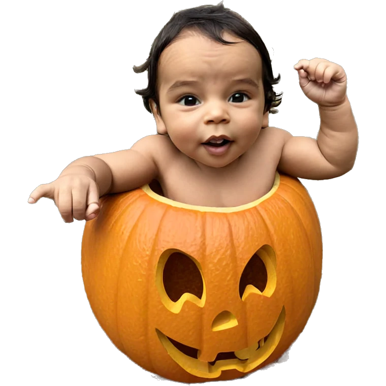 halloween joy with pumpkin child emoji