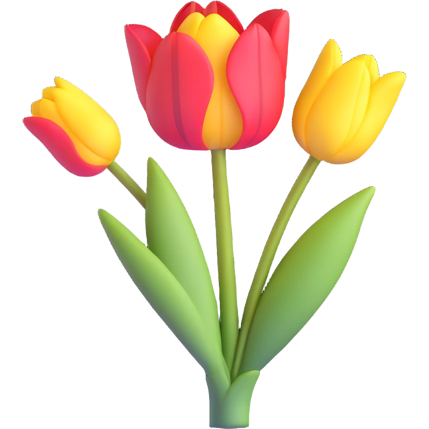 Easter tulip flower emoji