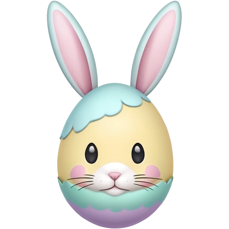 easter egg with bunny ears emoji