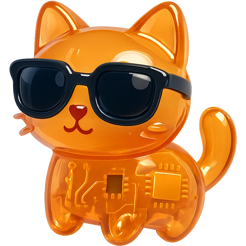 Cat wearing sunglasses emoji