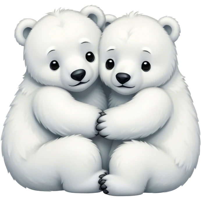 Polar bear love emoji