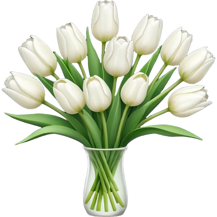 White tulips bouquet emoji
