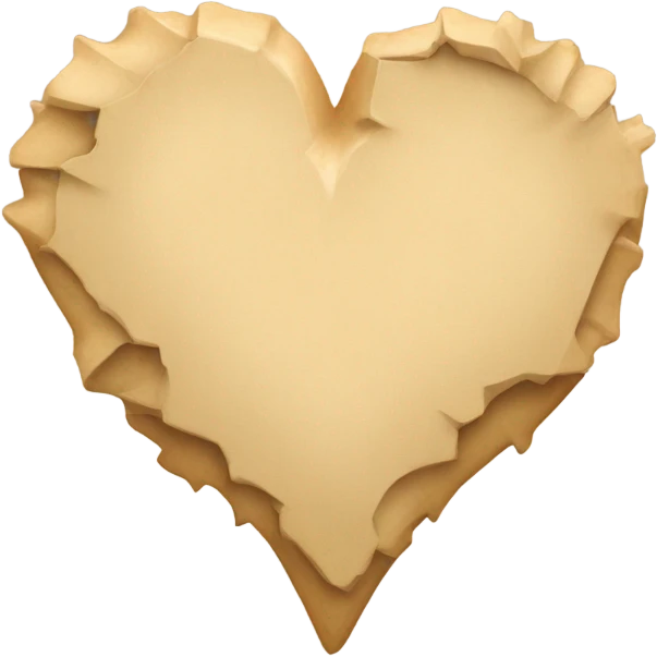 Broken beige heart emoji
