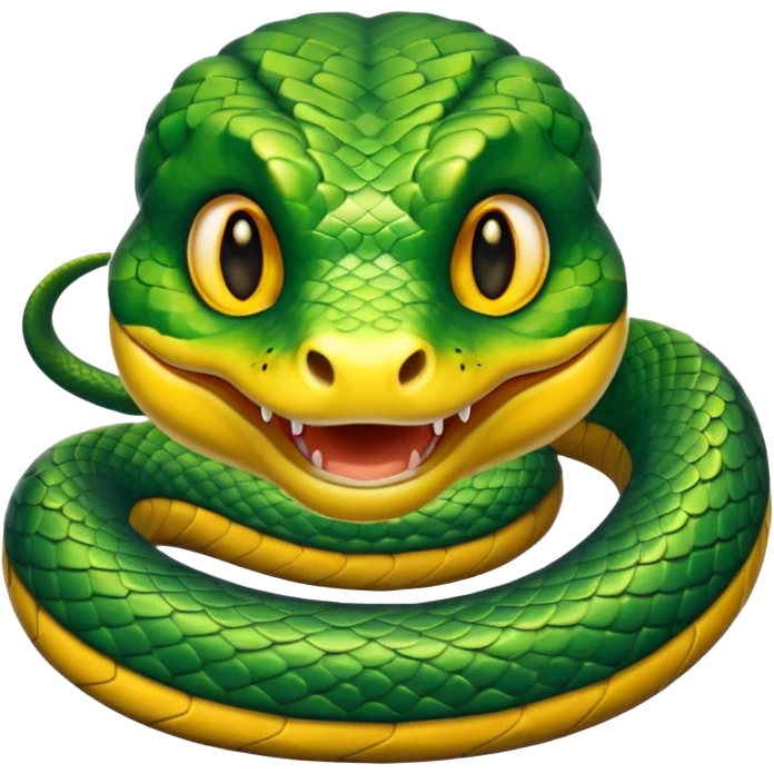 friendly snake face emoji