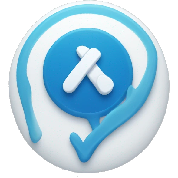 White colour tick icon inside a blue color circle emoji