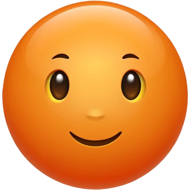 a normal orange emoji