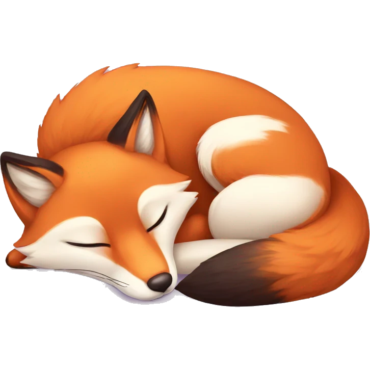 fox sleeping emoji