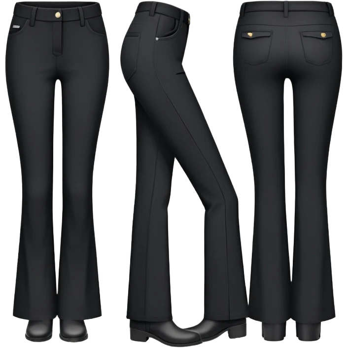 Bootcut black banding pants emoji