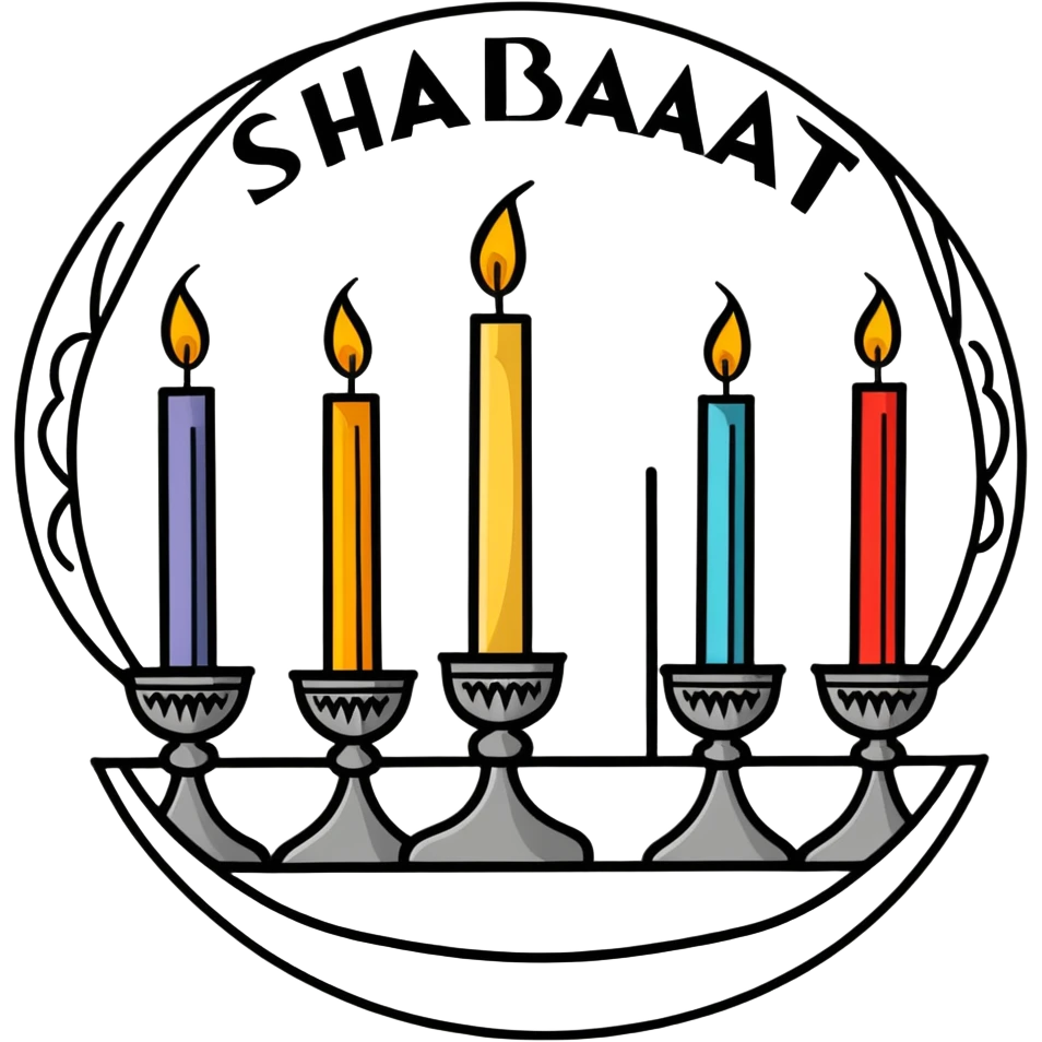 Shabbat shalom sticker depicting rest peace joy and happiness emoji