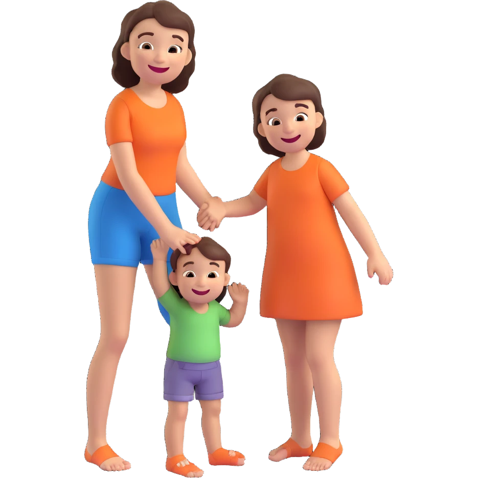 A girl smiling and standing near a little boy, he is on the floor laughing, she wiggling her toes between his thighs tickling him emoji