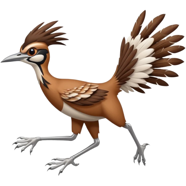 Road runner bird meme but make it running emoji