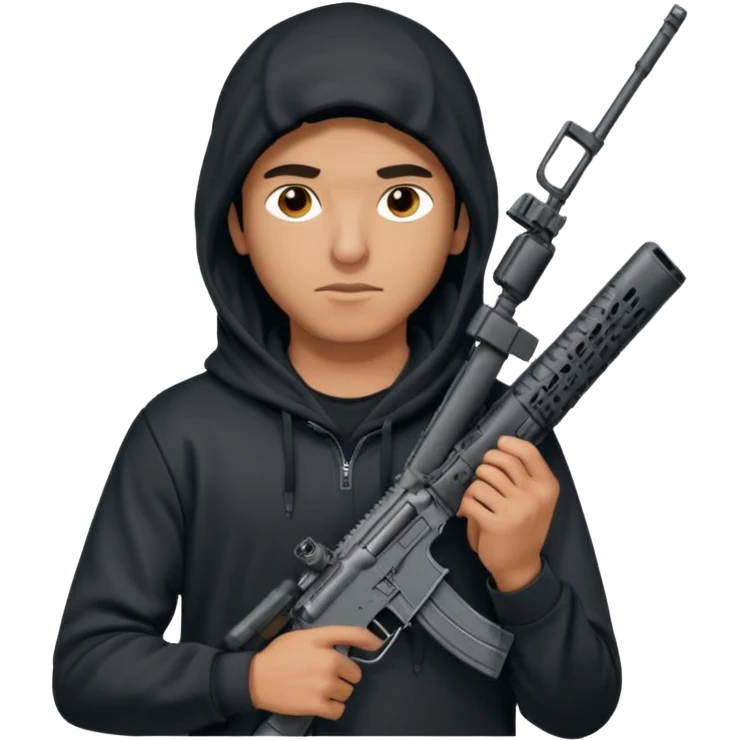 
Fais moi un jeune taliban qui ressemble qui tient une AR15 avec un hoodie a capuche, capuché, avec la cagoule nike therma fit hood emoji