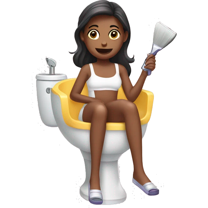 Girl shaving her legs emoji