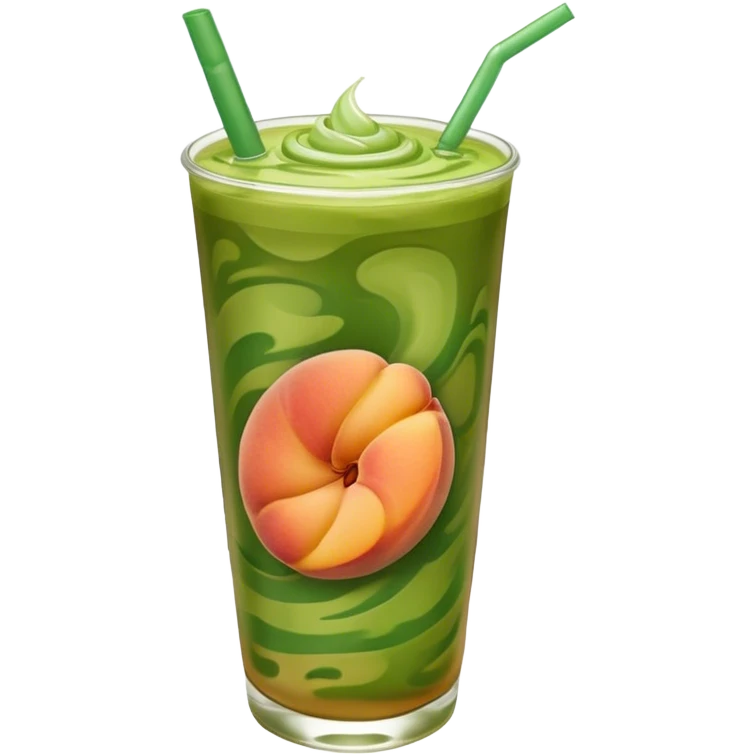 peach iced matcha  tea  emoji