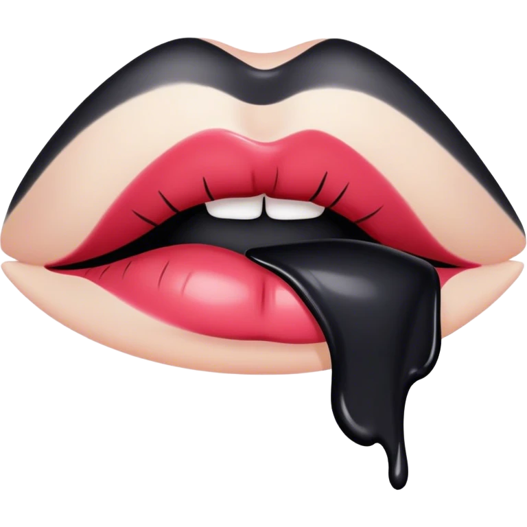 Black lipstick stain emoji