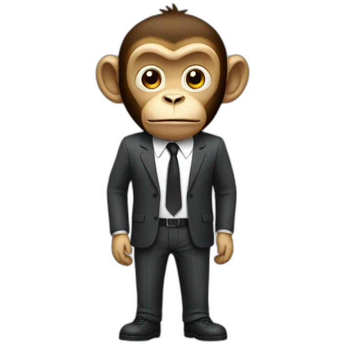 monkey manager full body emoji