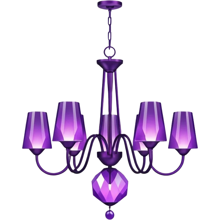 minimalist purple chandelier emoji
