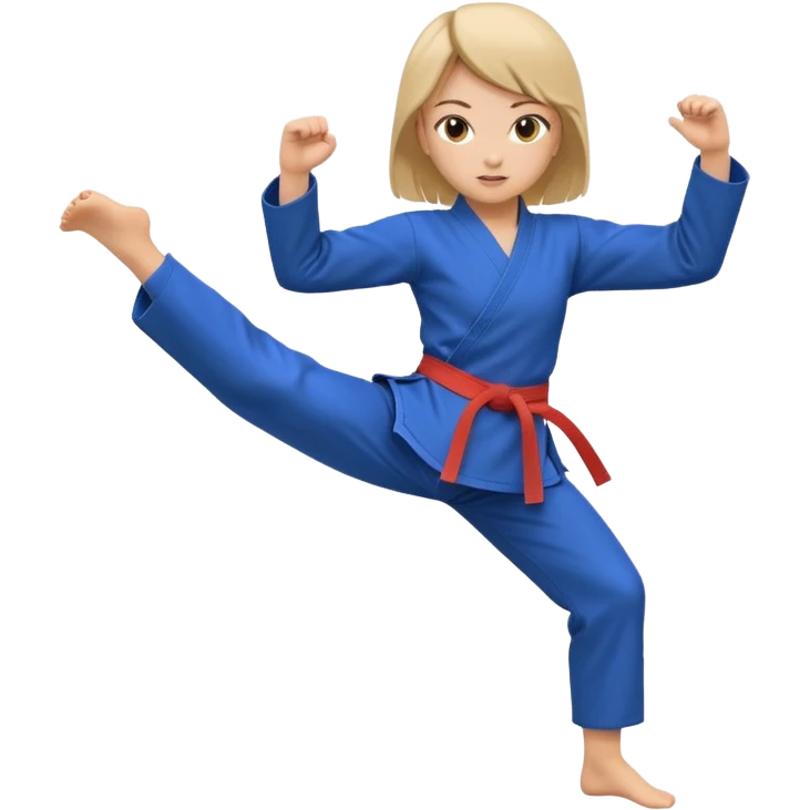 Silhouette of a kicking girl (martial arts) emoji