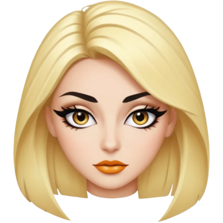 slay emoji with sharp eyeliner, bold expression, diva energy, aesthetic glow


 emoji