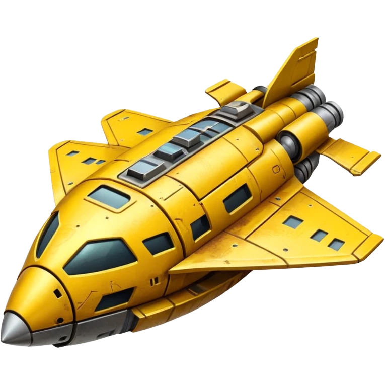 yellow futuristic scrap spaceship  emoji
