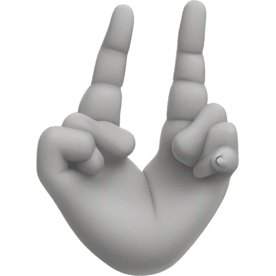 two hands making a heart shape with the index and middle finger emoji