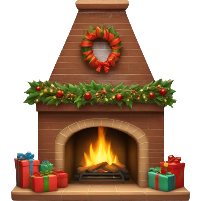 Christmas fireplace emoji