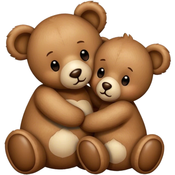 teddy bear kissing another teddy bear emoji