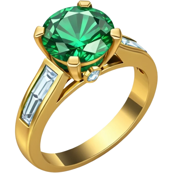 glitter esmerald diamond married ring emoji