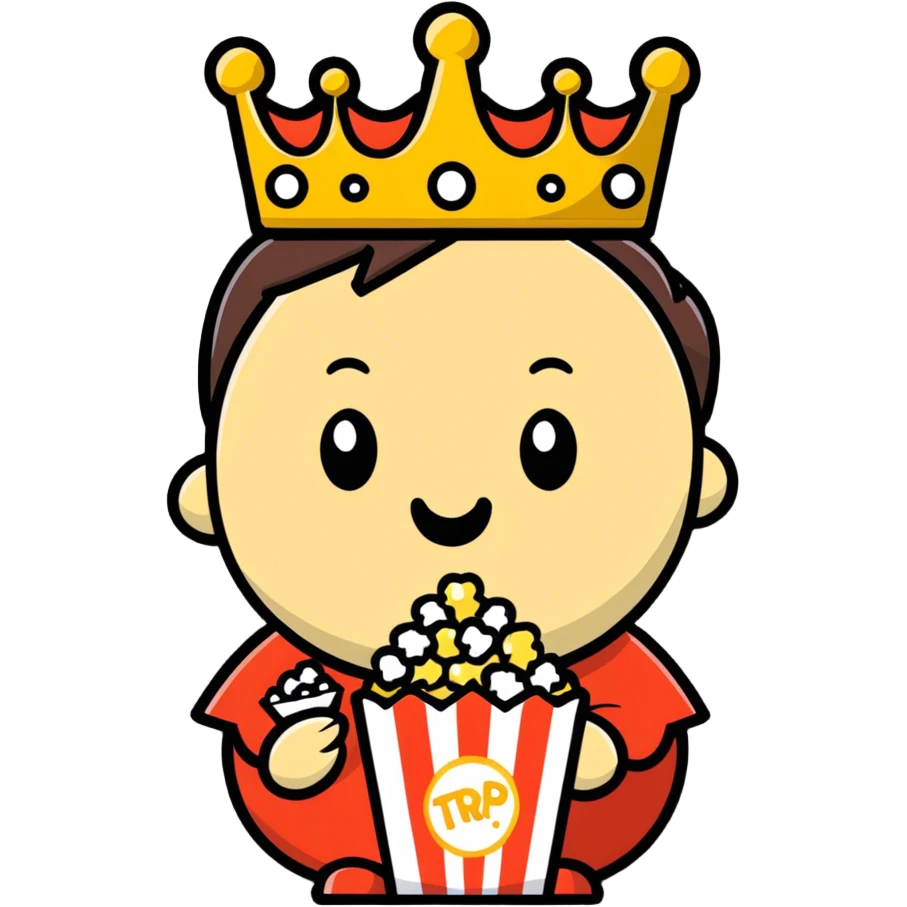 King eating pop corn emoji