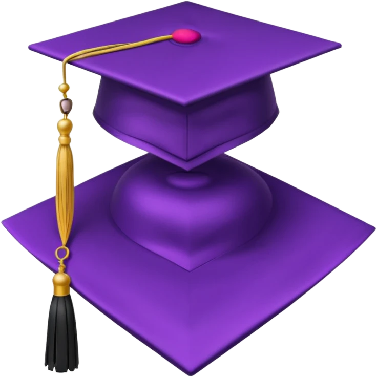 lilac standard graduation cap emoji