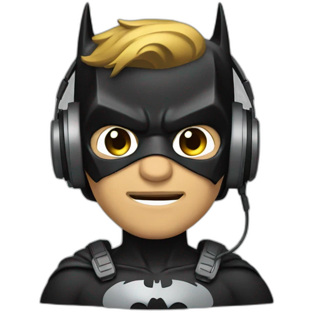 batman with a headset on emoji