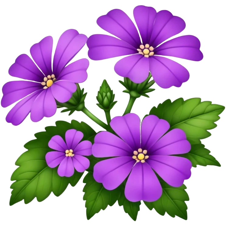 big verbena flower, single emoji