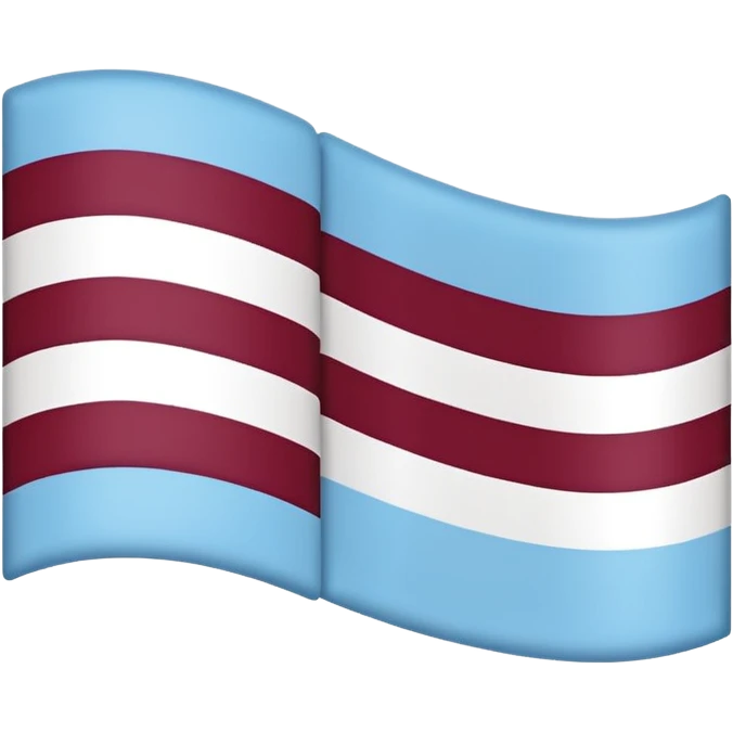 Austria flag with dark burgandy and light blue colour instead  emoji